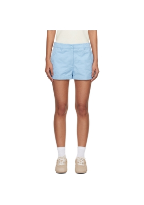 Casablanca Blue Monogram Mini Shorts