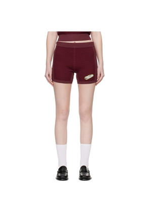 Casablanca Burgundy Bubble Jacquard Shorts