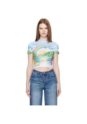 Casablanca Multicolor Cropped Baby T-shirt