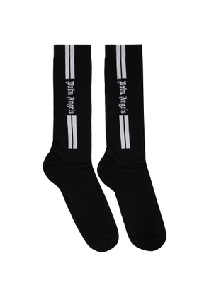 Palm Angels Black Classic Logo Track Socks