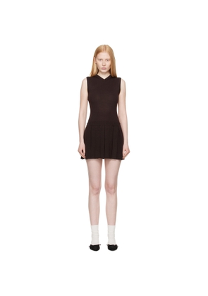 Sandy Liang Brown Millie Minidress