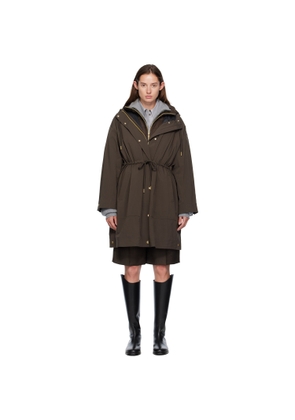 Moncler Brown Sainbel Long Down Parka