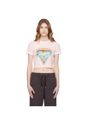 Casablanca Pink Innocence Triangle Short Sleeve T-shirt