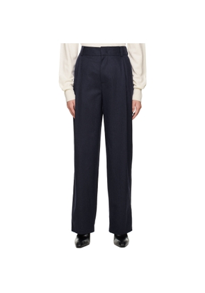 We11done Navy Wide-Leg Trousers