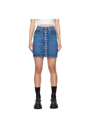 Alexander Wang Blue High Waist Denim Miniskirt