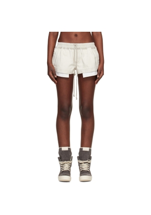 Rick Owens DRKSHDW Off-White Temple Fog Boxer Denim Shorts