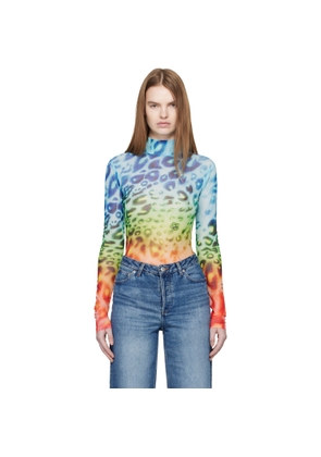 Casablanca Multicolor Long Sleeve Printed Mesh T-shirt