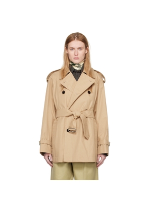 Burberry Beige Double-Breasted Jacket