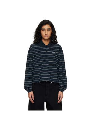 Carhartt Work In Progress Navy Mabel Stripe Polo