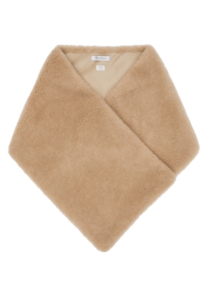 Max Mara Beige Alpaca & Cashmere Teddy Stole Scarf