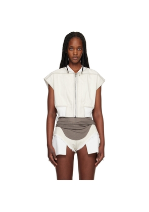 Rick Owens DRKSHDW Off-White Temple Tatlin Denim Bomber Vest