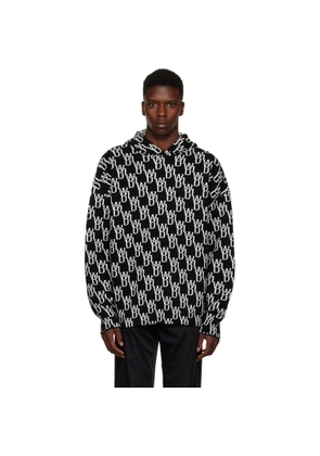 We11done Black Jacquard Hoodie
