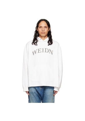 We11done White Distressed Hoodie