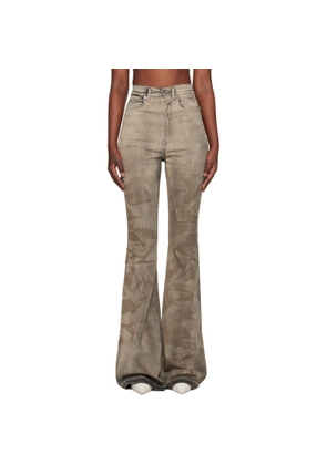 Rick Owens DRKSHDW Gray Temple Bolan Bootcut Jeans