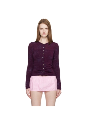 Fruity Booty Purple Isola Sparkly Cardigan & Tank Top Set
