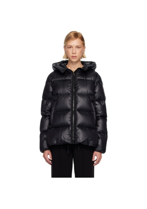 Moncler Black Serittes Hooded Short Down Jacket