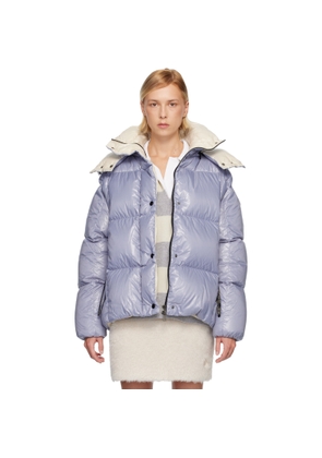 Moncler Blue Parana Hooded Short Down Jacket
