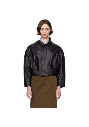 Bally Black Coated Leather Jacket
