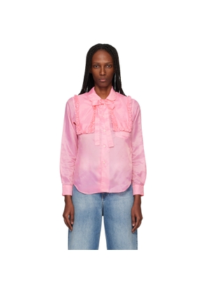 Comme des Garçons Girl Pink Taffeta Garment Treated Shirt