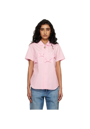 Comme des Garçons Girl Pink Cotton Broad Shirt
