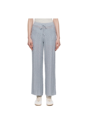Holzweiler Blue Kelp Crochet Trousers