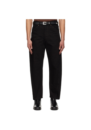 LEMAIRE Black Twisted Workwear Jeans