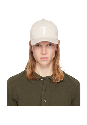 TOM FORD Off White Brushed Cotton Cap