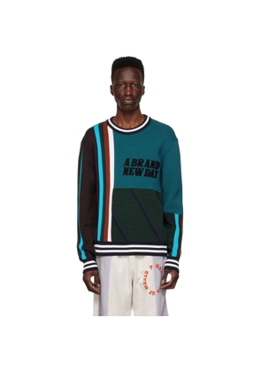 Ahluwalia &PaulSmith SSENSE Exclusive Green Cotton Sweater