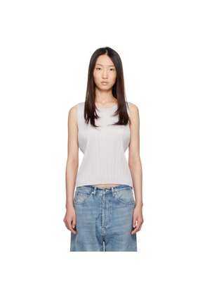 PLEATS PLEASE ISSEY MIYAKE Gray March Basics Tank Top
