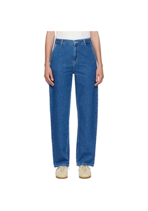 Carhartt Work In Progress Blue Pierce Straight Jeans