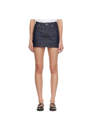 A.P.C. Indigo Selvedge Denim Miniskirt