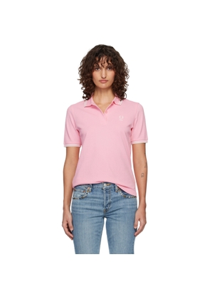 Comme des Garçons Girl Pink Fred Perry Edition Logo Polo