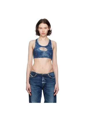 Diesel Blue De-Top-Fse Denim Tank Top