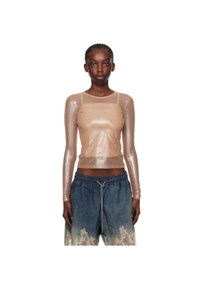 Diesel Beige T-Clau-M1 Long Sleeve T-Shirt