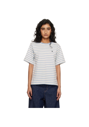 Weekend Max Mara Blue & Off-White Wkdvenaco T-shirt
