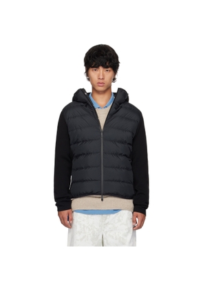 Moncler Black Paneled Down Jacket