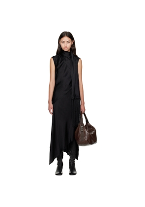 Acne Studios Black Satin Midi Dress