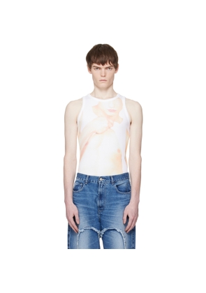 Carne Bollente White 'Tank Top, Power Bottom' Tank Top