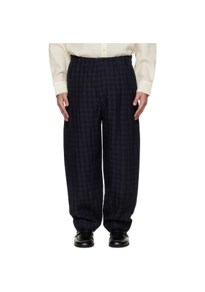 Toogood Black & Blue 'The Librarian' Trousers