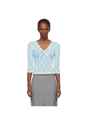 Fruity Booty Blue Lace Moss Wrap T-shirt