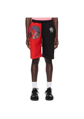 Marine Serre Red & Black Graphic Shorts