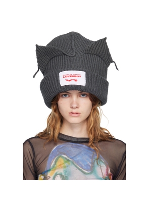 Charles Jeffrey LOVERBOY Gray Supersized Chunky Ears Beanie