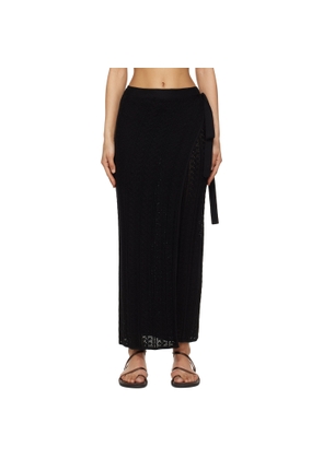 Holzweiler Black Kelp Crochet Maxi Skirt