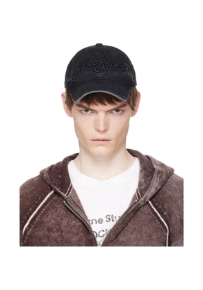 Acne Studios Black Embroidered Logo Cap