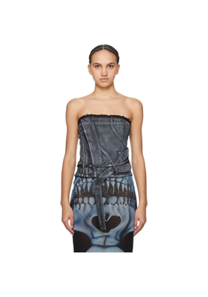 Ottolinger Black Zip Denim Top