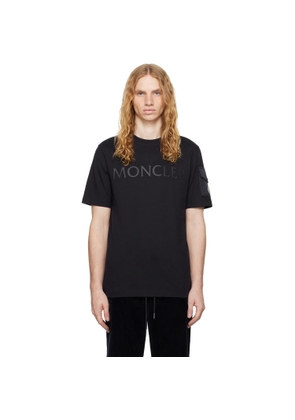 Moncler Navy Laminated Logo T-shirt