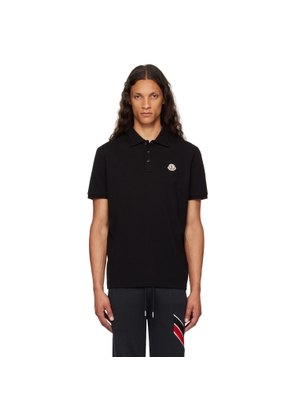Moncler Black Logo Patch Polo