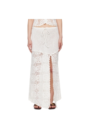 Holzweiler White Rosie Crochet Maxi Skirt