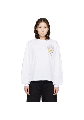 GANNI White Long Sleeve Fruit T-shirt