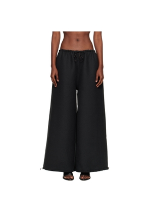 BAMBOU ROGER KWONG Gray Double Face Wool Drap Trousers